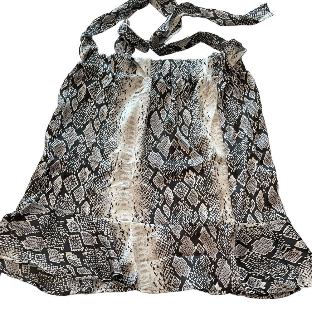 SNAKESKIN‎ DESIGN FLARED SKIRT, XL